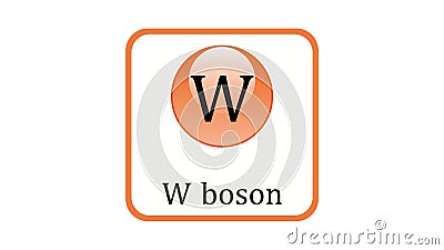 W boson icon Vector Illustration