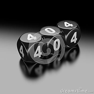 Standard 404 not found error code Stock Photo