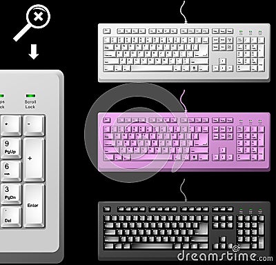 Standard PC keyboard Vector Illustration