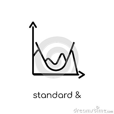 Standard & Poor's 500 stock index icon. Trendy modern flat linea Vector Illustration