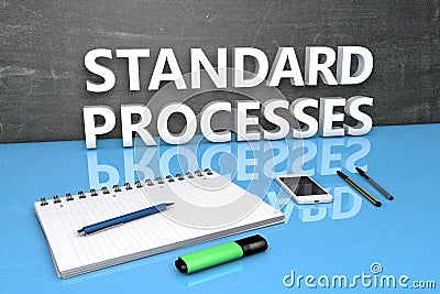 Standard Processes text concept Cartoon Illustration
