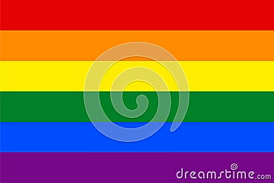 Standard Proportions for Gay Flag Vector Illustration