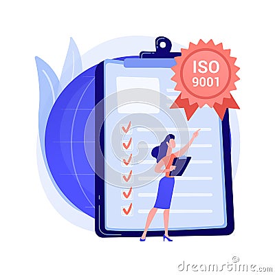 Standard for quality control abstract concept vector illustration. Vector Illustration
