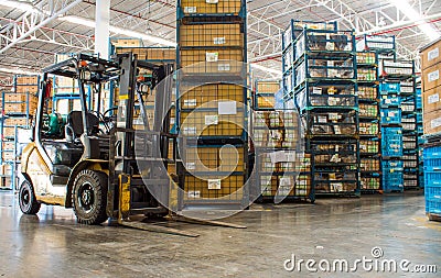 Standard small gas engine truck lift Stock Photo