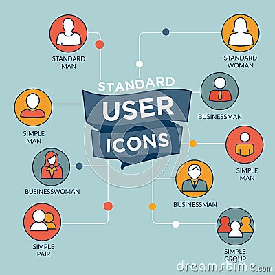 Standard User Icon Graphic Vector Illustration