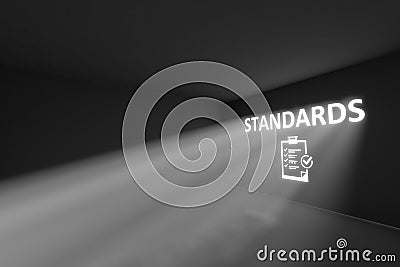 STANDARDS rays volume light concept Cartoon Illustration