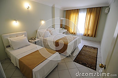 Standart hotel room Stock Photo