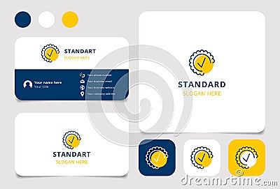 Standart logo design with editable slogan. Branding book and business card template. Vector Illustration