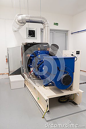 Standby diesel generator Stock Photo