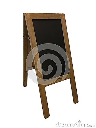 A standing black board Stock Photo