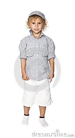 Standing caucasian child portrait Stock Photo