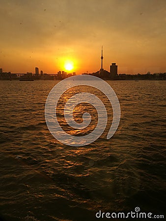 Sunset in Wuhan Stock Photo