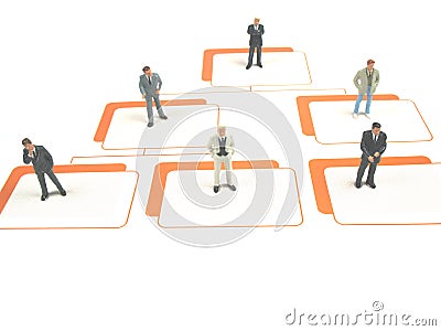 Standing in a flowchart Stock Photo