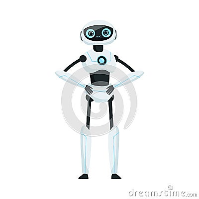 Standing Modern Robot as Programmable Machine Vector Illustration Vector Illustration