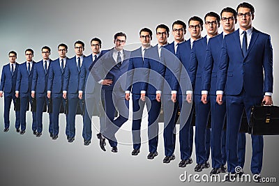 The standing out from the crown concept with businessman Stock Photo