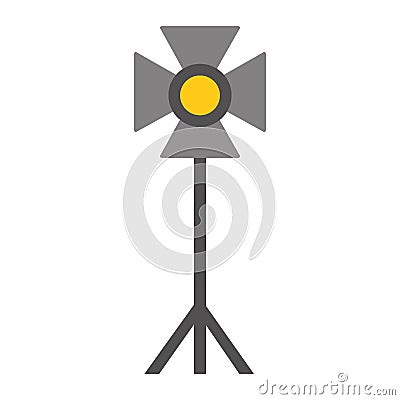 standing strobe tripod electrical Cartoon Illustration