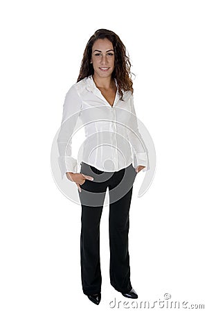 Standing stylish lady Stock Photo