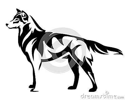 Standing wolf vector design Vector Illustration