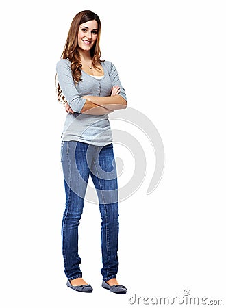 Standing woman. Stock Photo