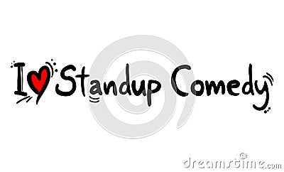 Standup Comedy music style love Vector Illustration