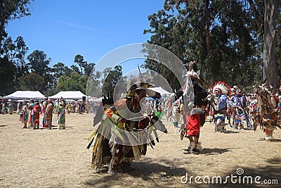 Stanford Powwow, California - Native American celebration Editorial Stock Photo