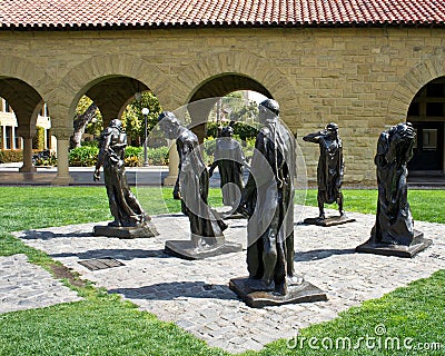 Stanford University Statues Editorial Stock Photo