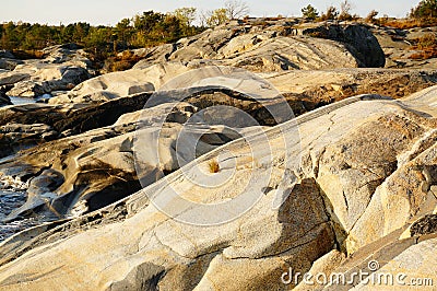 Stangnes bedrock the oldest rock in Norway Stock Photo