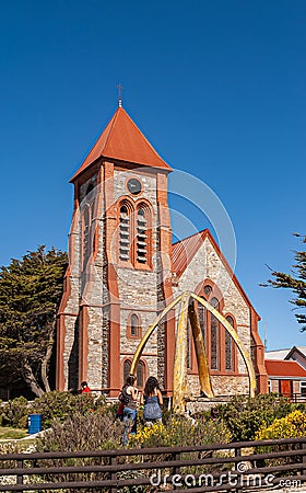 Chirst Church Cathedral in Stanley, Falklands, UK Editorial Stock Photo