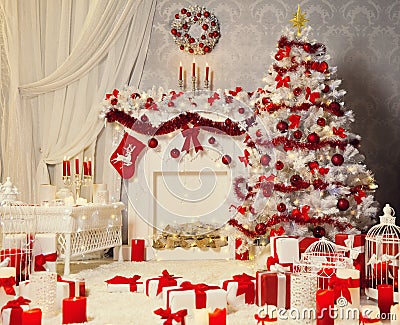 Camino della decorazione di natale. immagini stock immagine ... Disegno Natale camino