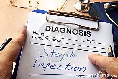 Staph Infection. Stock Photo