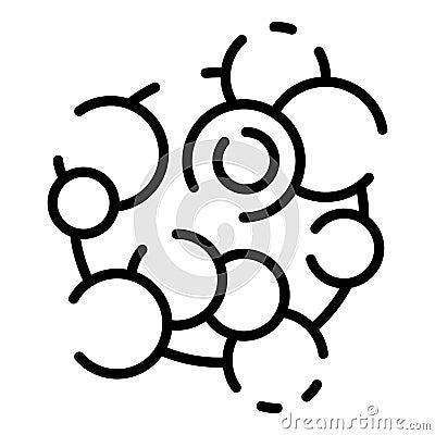 Staphylococcus reproduction icon, outline style Vector Illustration