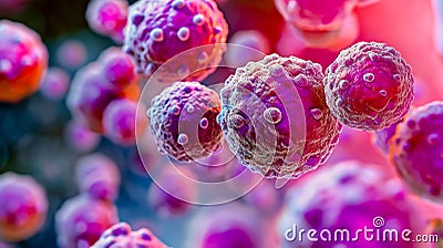 Staphylococcus (staph) is a group of bacteria under the microscope. 3d visualization Stock Photo