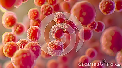 Staphylococcus (staph) is a group of bacteria under the microscope. 3d visualization Stock Photo