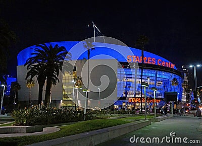 The Staples Center in Los Angeles, CA Editorial Stock Photo