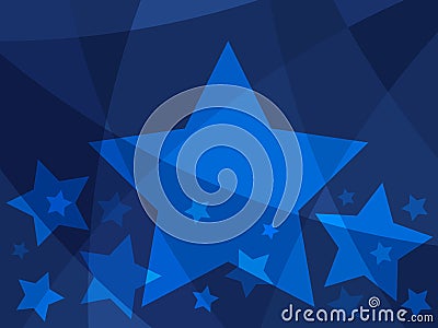 Star abstract design with blue stars on a modern creative background Vector Illustration