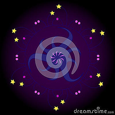 Star abstract space pattern alien Stock Photo