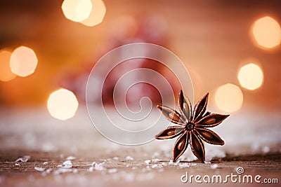 Star Anise - Christmas background Stock Photo