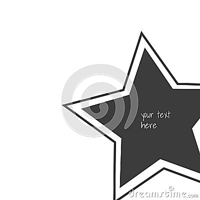 Star banner with text, vector illustration isolated on white background Vector Illustration