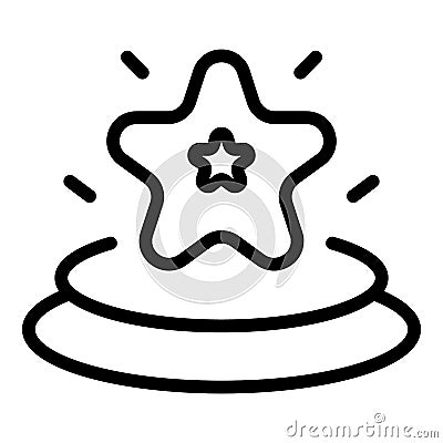Star benchmark icon outline vector. Business unit Vector Illustration