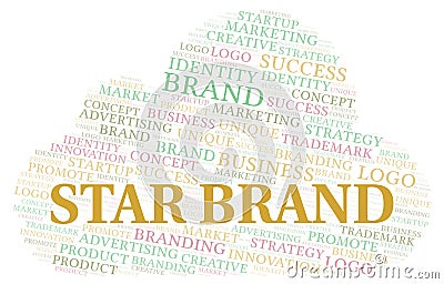 Star Brand word cloud Stock Photo