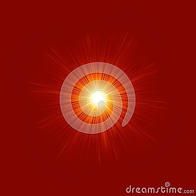 Star burst red and yellow fire. EPS 8 Vector Illustration