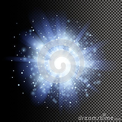 Star burst with sparkles Vector Illustration