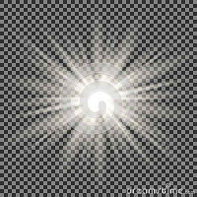 Star burst with sparkles. Vector Illustration