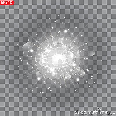 Star burst with sparkles Vector Illustration