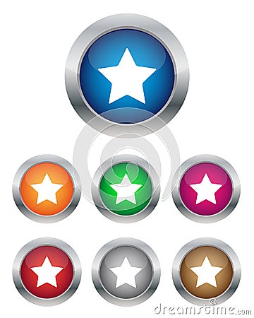 Star buttons Vector Illustration