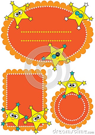 Star character 123 tags Vector Illustration