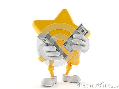 Star character counting money Stock Photo