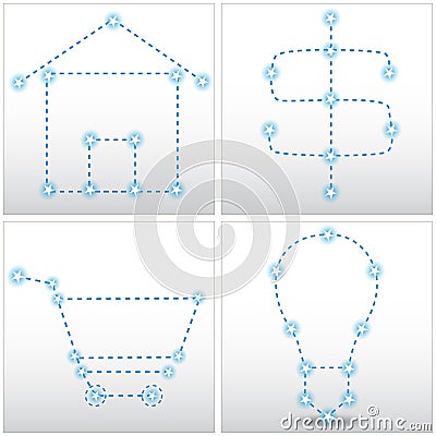 Star Chart Set Vector Illustration