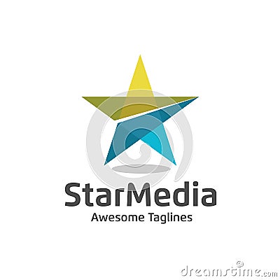 Star color vector logo Vector Illustration