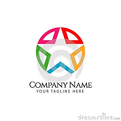 Star Company Logo Vector Template Design Illustration Cartoon Illustration